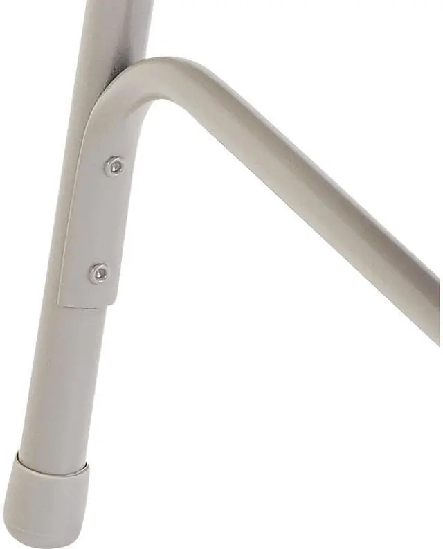 Alt view image 7 of 8 - NPS 1202 Premium Vinyl Dual-Hinge Folding Chair - Supports Up to 500lb - 17.75" Seat Height - Warm Gray - 4/Carton