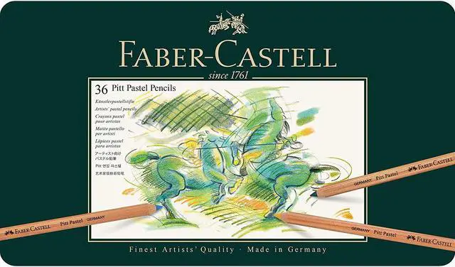Alt view image 2 of 7 - Faber-Castel Pitt Pastell Coloured Pencils in Metal Case of 36, Count (Pack of 1), Assorted