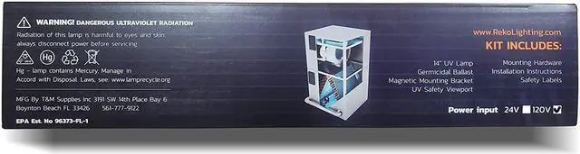 Alt view image 7 of 7 - 120-220v Power R600 UV Light Coil Cleaner for HVAC AC 14" Germicidal Bulb with Magnet