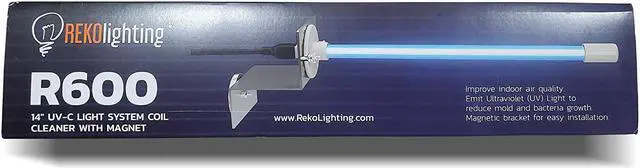 Alt view image 5 of 7 - 120-220v Power R600 UV Light Coil Cleaner for HVAC AC 14" Germicidal Bulb with Magnet