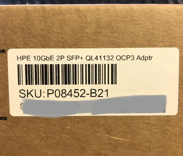Alt view image 2 of 2 - HPE Marvell 10GbE 2P SFP+ QL41132 OCP3 Network Adapter NIC 2 Port 10GE 10Gb