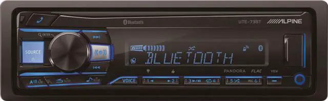 Alt view image 10 of 13 - Alpine UTE-73BT 1 DIN Advanced Bluetooth Mech Less Car Audio Digital Receiver