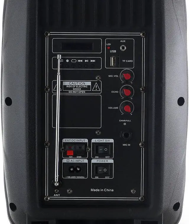 Alt view image 9 of 19 - Befree Sound 8 Inch 400 Watts Bluetooth Portable Party Speaker with USB, SD Input and Reactive Lights (BFS-3000)