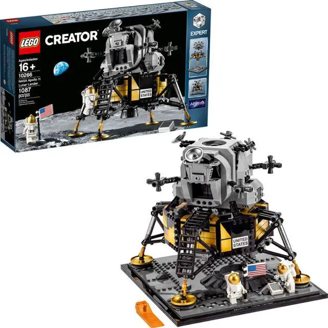 Alt view image 11 of 17 - LEGO Creator Expert NASA Apollo 11 Lunar Lander 10266 Building Kit, New 2020 (1,087 Pieces)