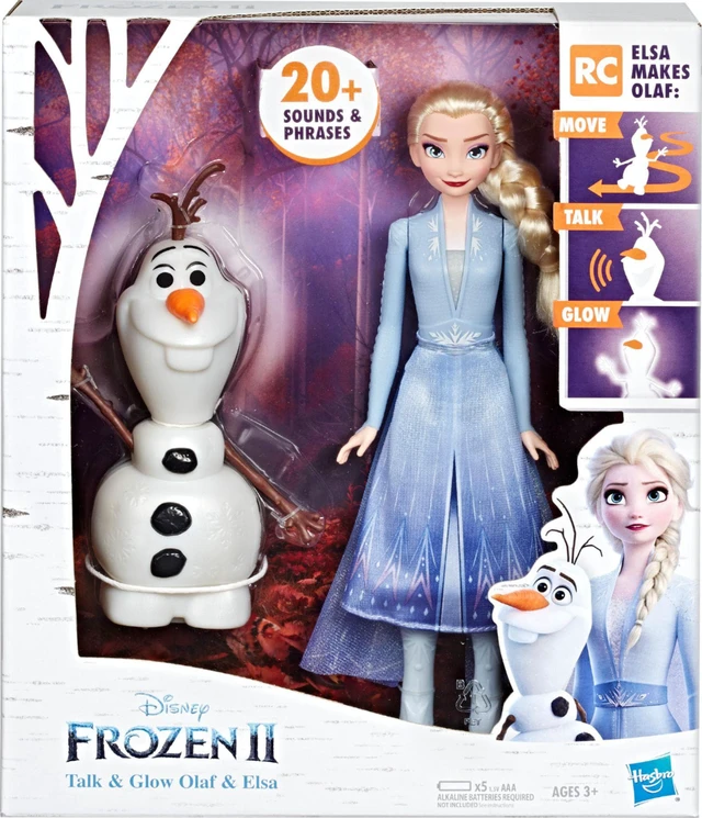 Alt view image 2 of 5 - Disney Frozen Talk and Glow Olaf and Elsa Dolls, Remote Control Elsa Activates Talking, Dancing, Glowing Olaf, Inspired by Disney's Frozen 2 Movie - Toy For Kids Ages 3 and Up