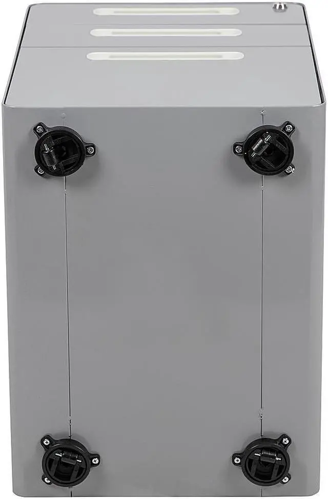 Alt view image 20 of 20 - Ergonomic 3-Drawer Mobile Locking Filing Cabinet with Anti-Tilt Mechanism and Hanging Drawer for Legal & Letter Files, Gray