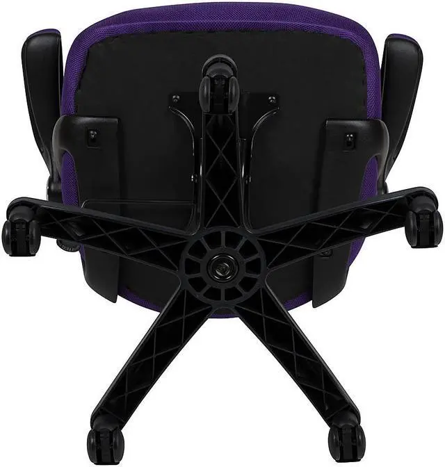 Alt view image 19 of 20 - Flash Furniture Porter Ergonomic Mesh Swivel High Back Office Chair Purple/Black (HL00161BKPUR)