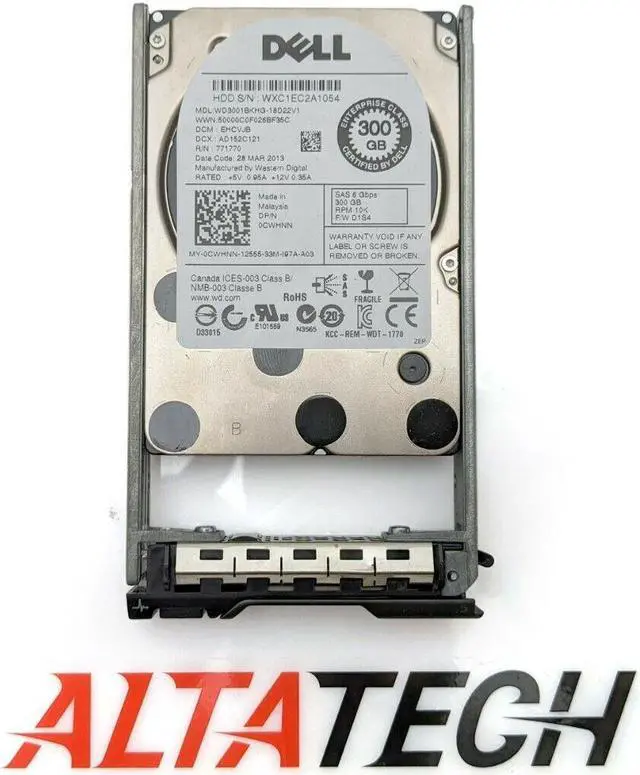 Alt view image 10 of 17 - DELL Cwhnn 300Gb 10000Rpm 32Mb Buffer Sas6Gbits 2.5Inch Hard Disk Drive With Tray For Poweredge And Amp Powervault Server