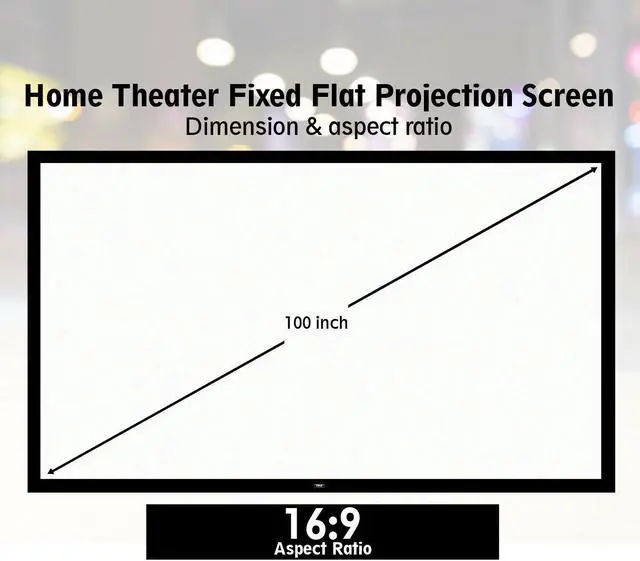 Alt view image 15 of 19 - Pyle PRJTPFL102 100 in. Home Theater Fixed Flat Projection Screen
