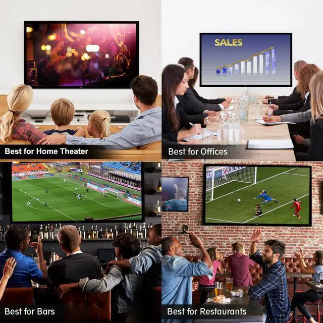 Alt view image 18 of 19 - Pyle PRJTPFL102 100 in. Home Theater Fixed Flat Projection Screen