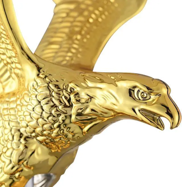 Alt view image 6 of 14 - 14" Flagpole Eagle Topper Finial Ornament For Telescopic Pole Gold Yard Outdoor
