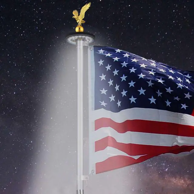 Alt view image 4 of 14 - 14" Flagpole Eagle Topper Finial Ornament For Telescopic Pole Gold Yard Outdoor