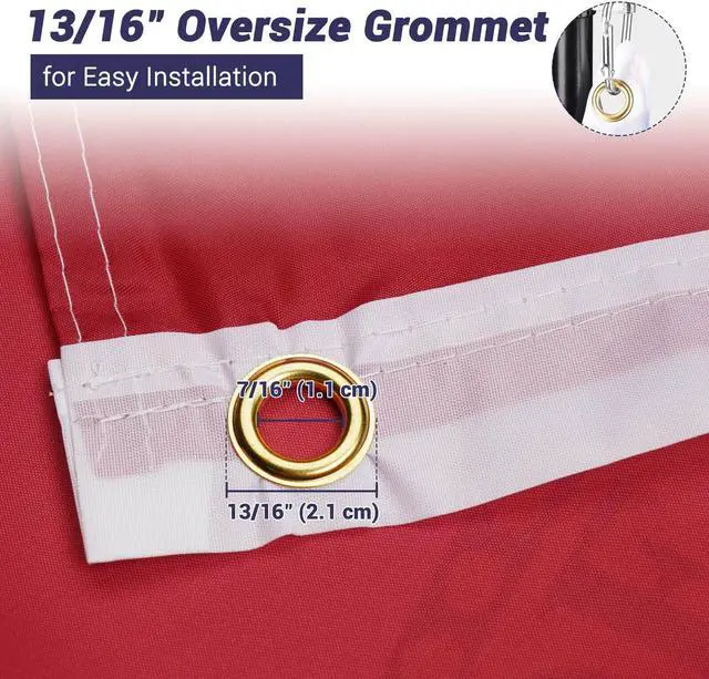 Alt view image 6 of 14 - 3X5 Ft Florida State Flag Banner Polyester Fade Resistant Grommet Indoor Outdoor