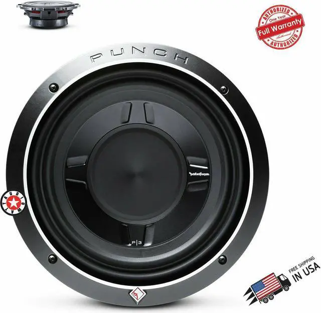 Alt view image 13 of 20 - Rockford Fosgate PS3 8" 300W Car Audio Shallow Mount 4 Ohm DVC Subwoofer P3SD4-8