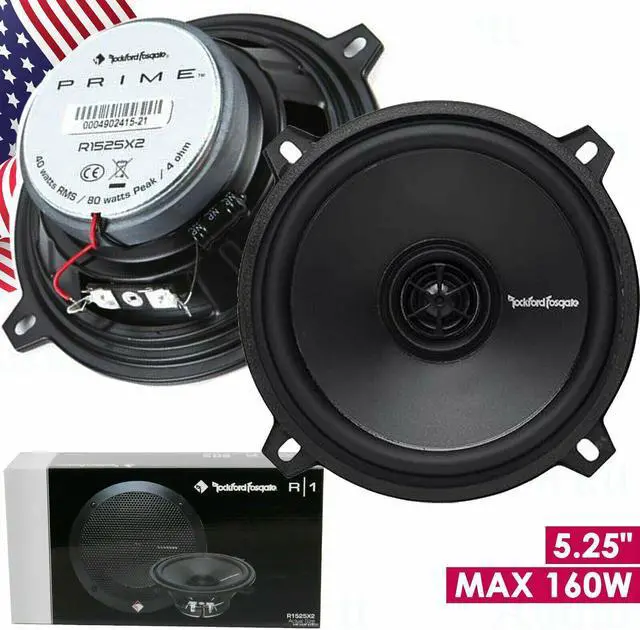 Alt view image 15 of 20 - Rockford Fosgate Prime R1525X2 5.25" 160 Watt 2-Way Coaxial Car Audio Speakers