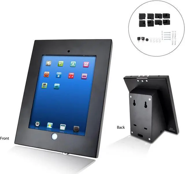 Alt view image 3 of 7 - Pyle Anti-Theft Tablet Security Case Holder - Metal Heavy Duty Multi Mount Tablet Kiosk, Mounts on Wall, Table, Desk w/ Landscape/Portrait Mounting, Designed for iPad 2, 3, 4, Air Tablets - PSPADLKW5
