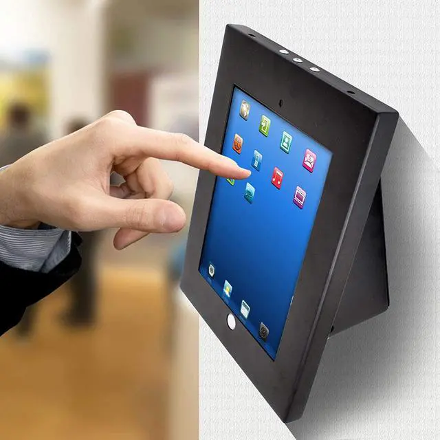 Main image of Pyle Anti-Theft Tablet Security Case Holder - Metal Heavy Duty Multi Mount Tablet Kiosk, Mounts on Wall, Table, Desk w/ Landscape/Portrait Mounting, Designed for iPad 2, 3, 4, Air Tablets - PSPADLKW5
