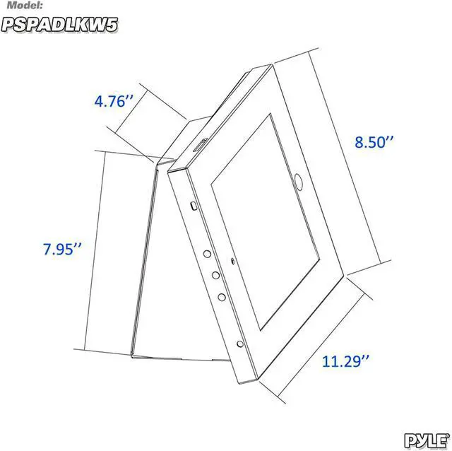 Alt view image 2 of 7 - Pyle Anti-Theft Tablet Security Case Holder - Metal Heavy Duty Multi Mount Tablet Kiosk, Mounts on Wall, Table, Desk w/ Landscape/Portrait Mounting, Designed for iPad 2, 3, 4, Air Tablets - PSPADLKW5