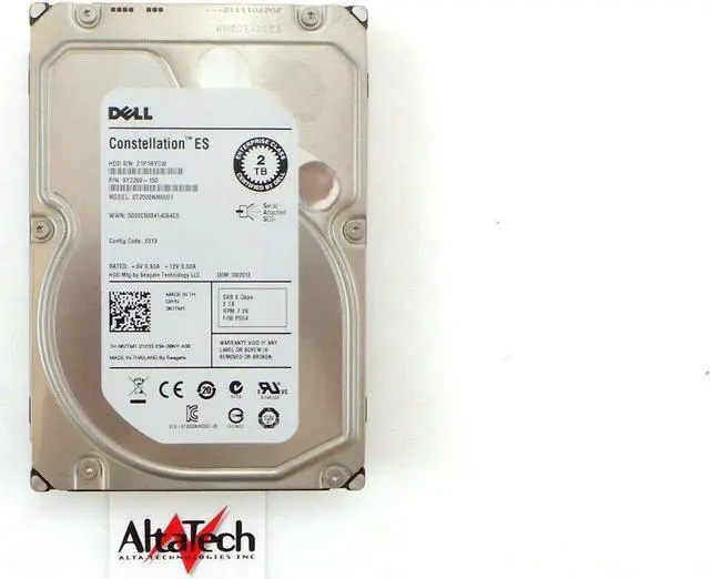 Alt view image 5 of 8 - Dell 67TMT 2TB 7200 RPM SAS 6Gb/s 3.5" Internal Hard Drive