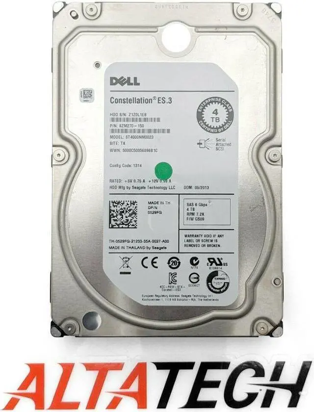 Alt view image 8 of 13 - Dell 529FG 4TB 7200 RPM SAS 6Gb/s 3.5" Internal Hard Drive