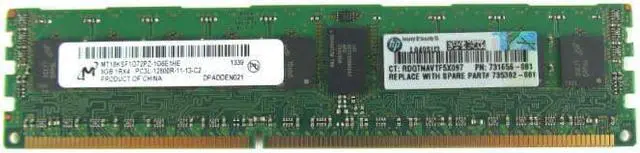 Alt view image 5 of 6 - HPE 731765-B21 8GB 1RX4 PC3L-12800R-11 KIT