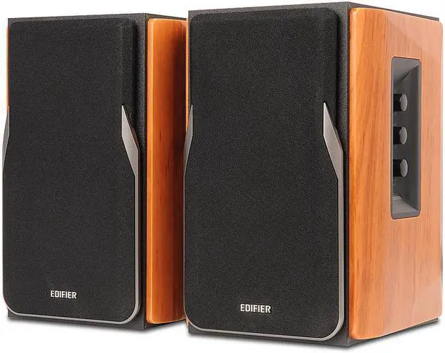 Alt view image 11 of 13 - Edifier R1380T Powered Bookshelf Speakers, 2.0 Stereo Active Near Field Monitors, Studio Monitor Speaker, 42 Watts RMS -  Brown (Pair)
