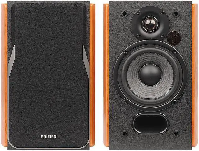 Alt view image 7 of 14 - Edifier R1380DB Active Bluetooth Bookshelf Speakers - Optical/Coaxial Input - 2.0 Wireless Studio Monitor Speaker - 42W RMS - Wood