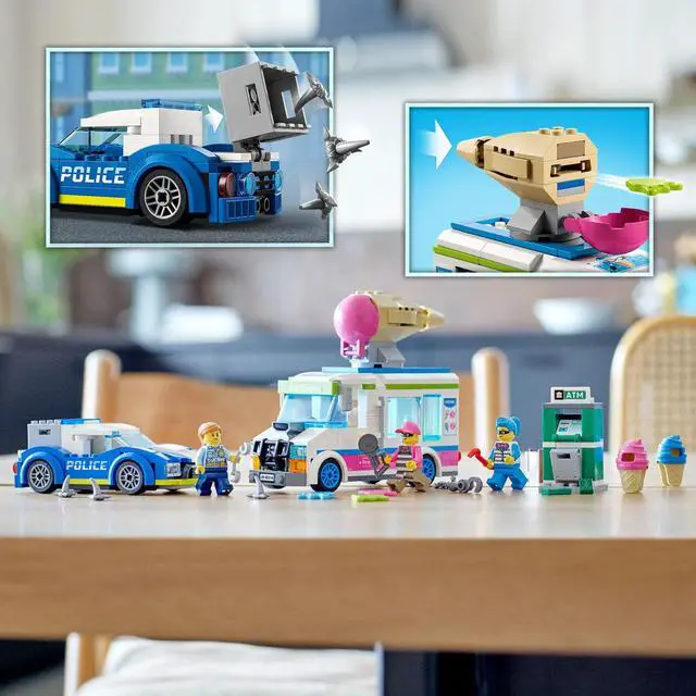 Alt view image 9 of 11 - LEGO 60314 City Ice Cream Truck Police Chase
