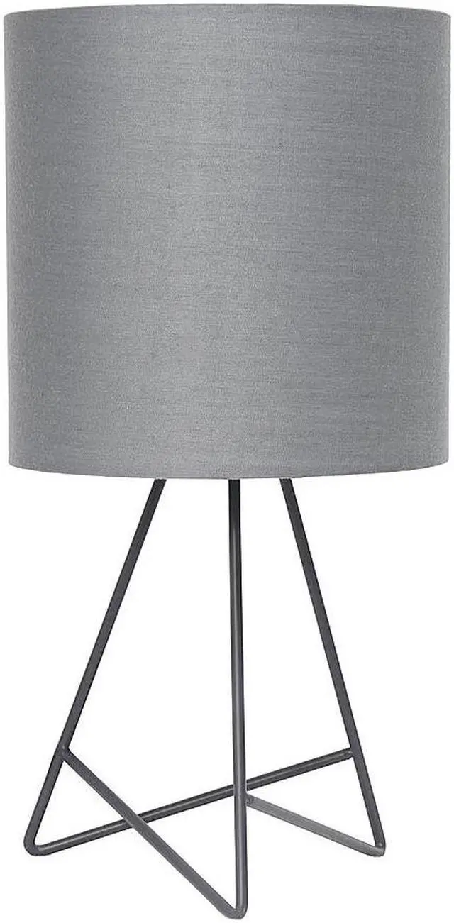 Alt view image 17 of 20 - Simple Designs Down to the Wire Table Lamp with Fabric Shade, Gray with Gray Shade