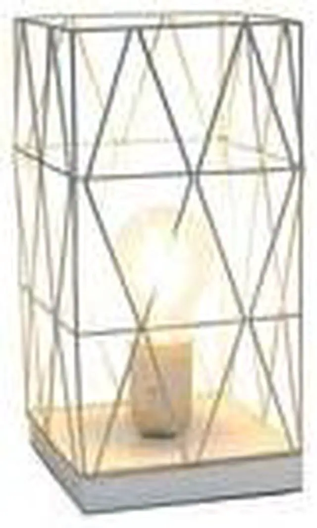 Alt view image 14 of 18 - Simple Designs White Geometric Square Metal Table Lamp