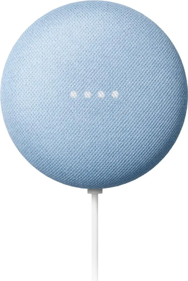 Alt view image 8 of 18 - Google Nest Mini Sky - Dual Front-firing Speakers - Built in Chromecast - 360-degree Sound - Voice Match Technology - Bluetooth? 5.0