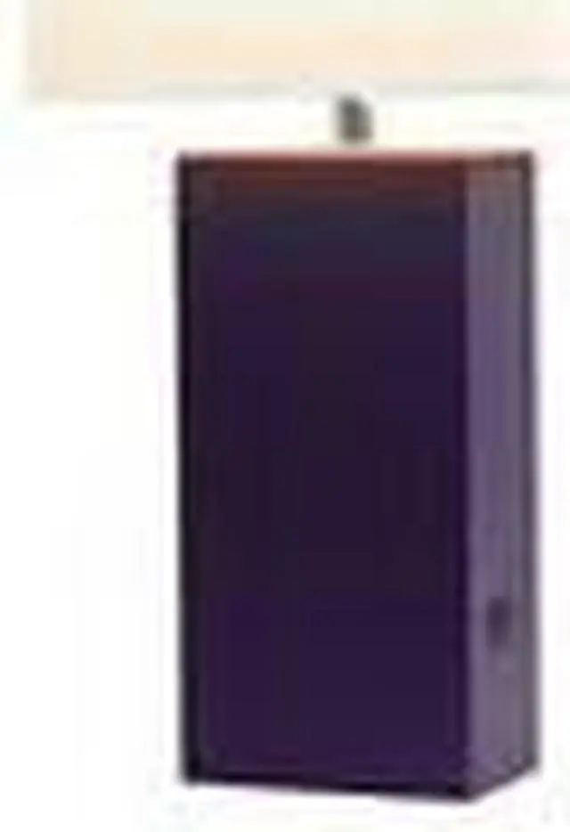 Alt view image 16 of 18 - Elegant Designs Modern Leather Table Lamp with USB and White Fabric Shade, Eggplant
