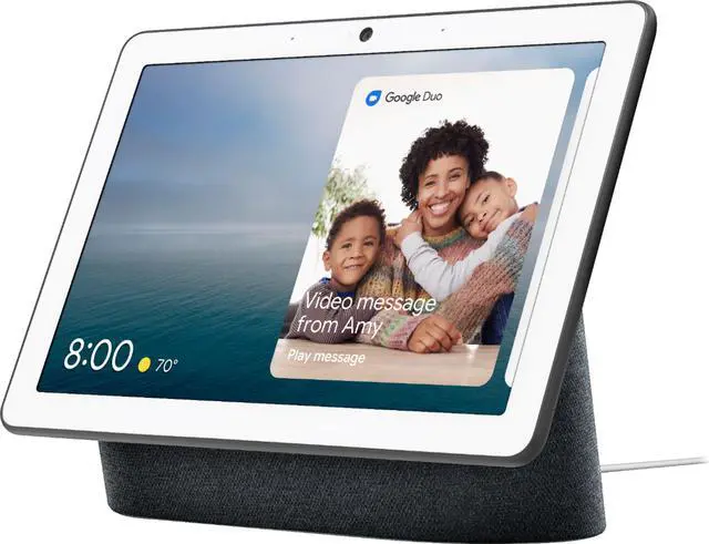Alt view image 15 of 20 - Google Nest GA00639US Hub Max with Google Assistant- Charcoal Black