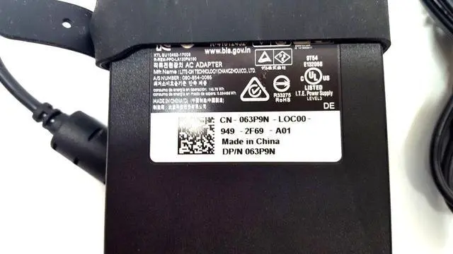 Alt view image 3 of 6 - Dell 130W 19.5V 7.4mm AC Power Adapter Charger LA130PM190-00 63P9N 063P9N