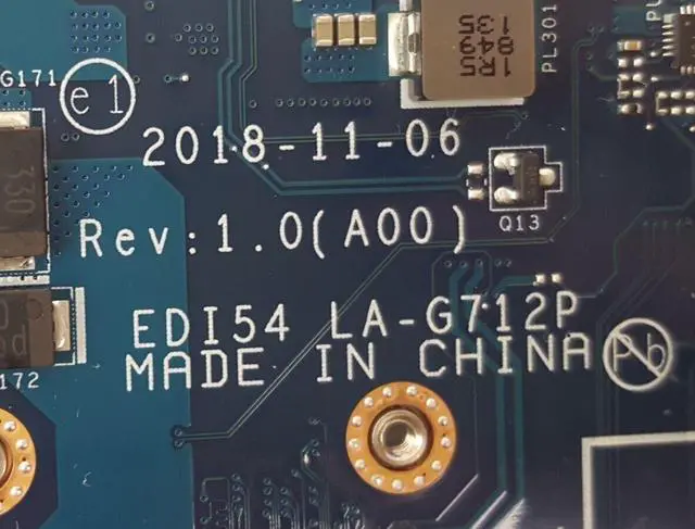 Alt view image 3 of 8 - Dell Inspiron 15 3580 3583 3780 i3-8145U Motherboard TWYDT 0TWYDT LA-G712P
