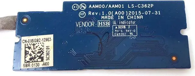 Alt view image 4 of 5 - Dell OEM XPS 9550 Junction Circuit Board for Palmrest X5G92