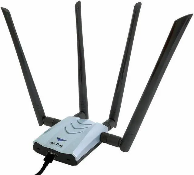 Alt view image 2 of 6 - Alfa AWUS1900 802.11ac 1900Mbps Dual Band 2.4/5Ghz Wi-Fi USB Adapter AC1900