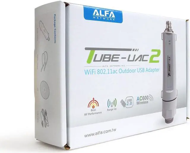 Alt view image 5 of 7 - Alfa Tube-UAC2 802.11ac Dual Band long range USB adapter+ 9 dBi omni antenna kit