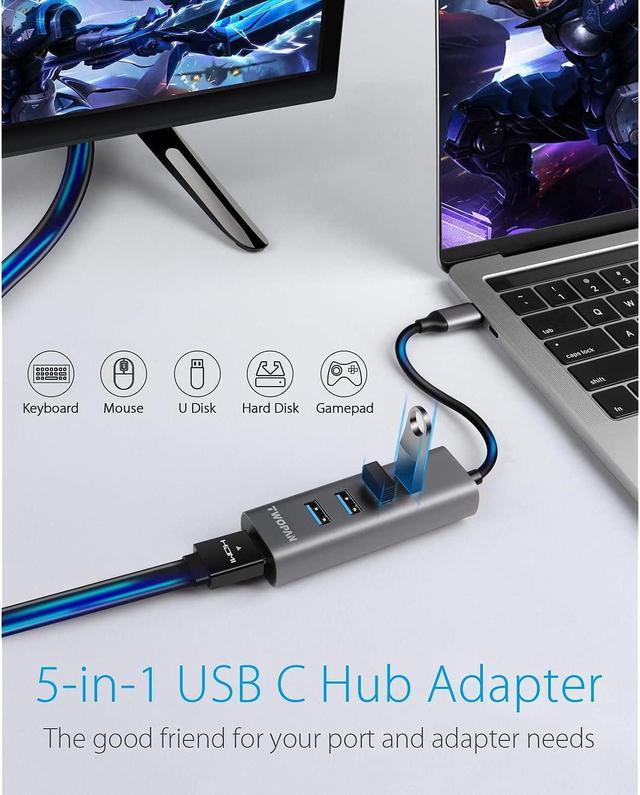  TWOPAN 5-in-1 USB C Hub for MacBook Pro M2 Pro/Max