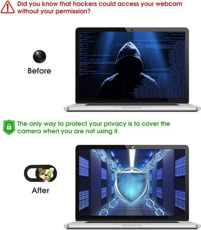 Alt view image 4 of 7 - Zell Laptop Camera Cover Slide Cute-6Pcs,Webcam Cover Slide For Macbook Pro, Imac, Ipad Pro, Iphone, Ipad, Laptop And More Device,Cute Pattern Web Cam Privacy Cover To Protect Your Privacy (Dog)