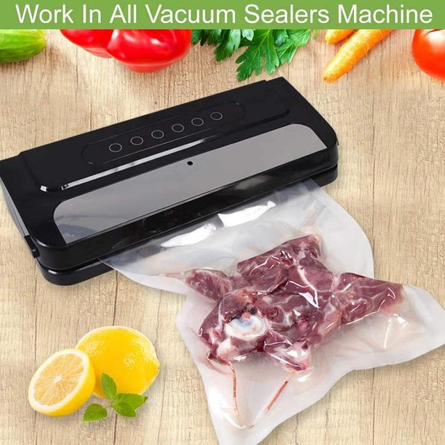 Zell 100 Count Vacuum Sealer Bags 50 Each Size Quart 8 X 12 And Gallon  11 X 16For Food,Bpa Free,Heavy Duty,Sous Vide Vaccume Safe,Universal  Design PreCut Vacuum Seal Bags 