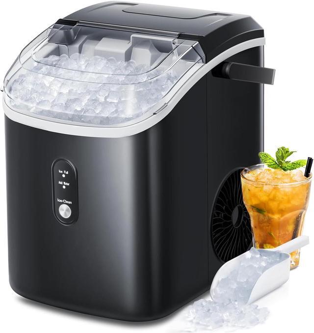 Zell Nugget Ice Maker Countertop, Portable Ice Maker Machine With  SelfCleaning Function,35Lbs/24H,OneClick Operation,Pellet Ice Maker For  Home/Kitchen/Office(Black) 