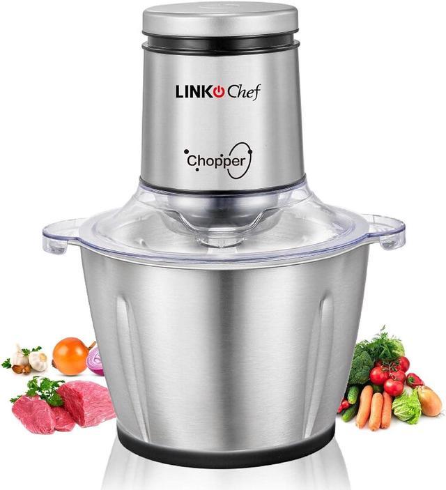 Food Processor Meat Grinder Electric Mini Food Chopper 2L for Meat,  Vegetable, Onion and Fruits, Stainless Steel Bowl