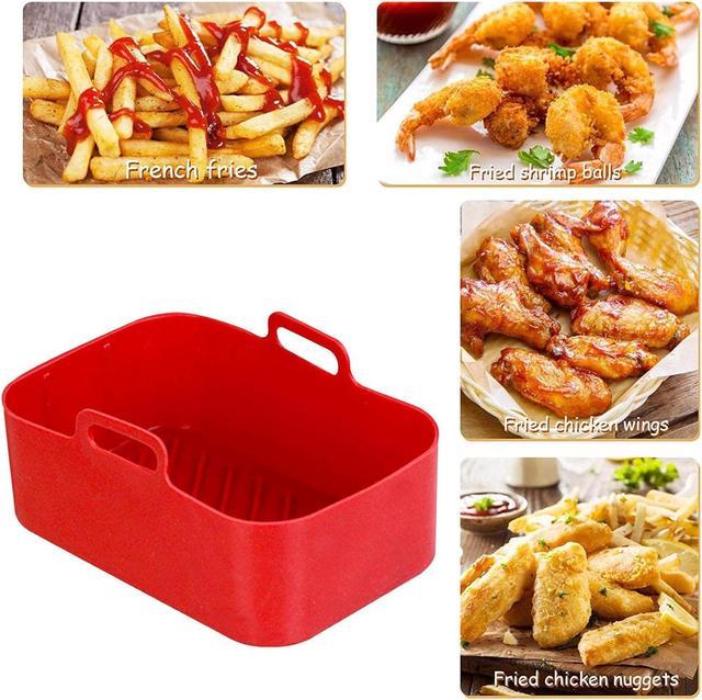 Zell Air Fryer Silicone Pot For Ninja Foodi Dual Dz201 Reusable Silicone Air  Fryer Liner Rectangle