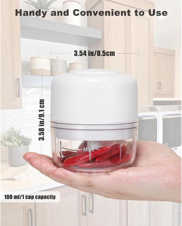 Zell Cordless Portable Mini Food Chopper, Small Electric Food