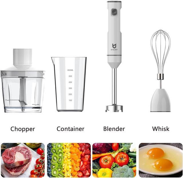 Cordless Hand Blender, UTALENT Variable Speed Immersion Blender handheld  Rechargeable, with Fast Charger, Egg Whisk, for Smoothies, Milkshakes,  Hummus