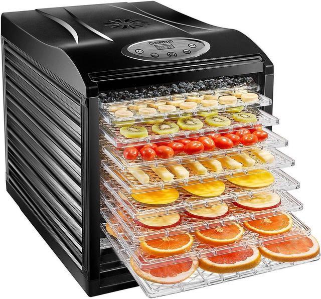 Zell 9Tray Food Dehydrator Machine Professional Electric MultiTier Food  Preserver, Dried Meat Or Beef Jerky Maker, Fruit & Vegetable Dryer With 9  Slide Out Trays & Transparent Door, Black 