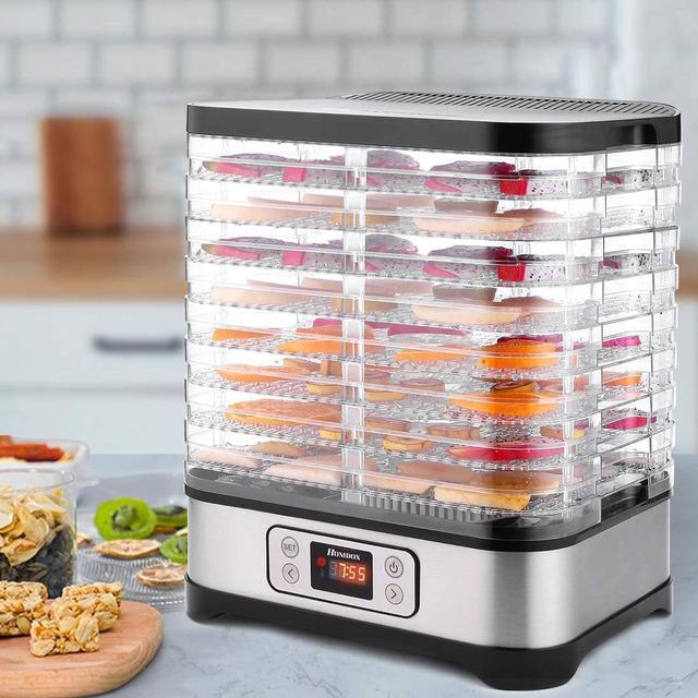 Zell Food Dehydrator, Electric 400W 5 Trays Hydrator Machine With 48H Timer  And 95176 Temperature Control For Fruit Vegetable Meat Beef Jerky Herb