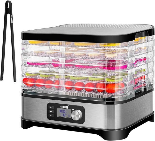 Zell Food Dehydrator, Electric 400W 5 Trays Hydrator Machine With 48H Timer  And 95176 Temperature Control For Fruit Vegetable Meat Beef Jerky Herb