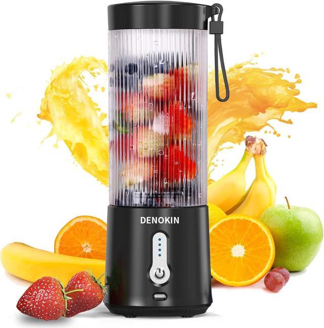 Zell Portable Blender,Personal Blender For Shakes And Smoothies,16 Oz Mini  Blender With Six Blades Fruit Juicer,Usb Rechargeable Mixer For Travel,Gym,  Camping 